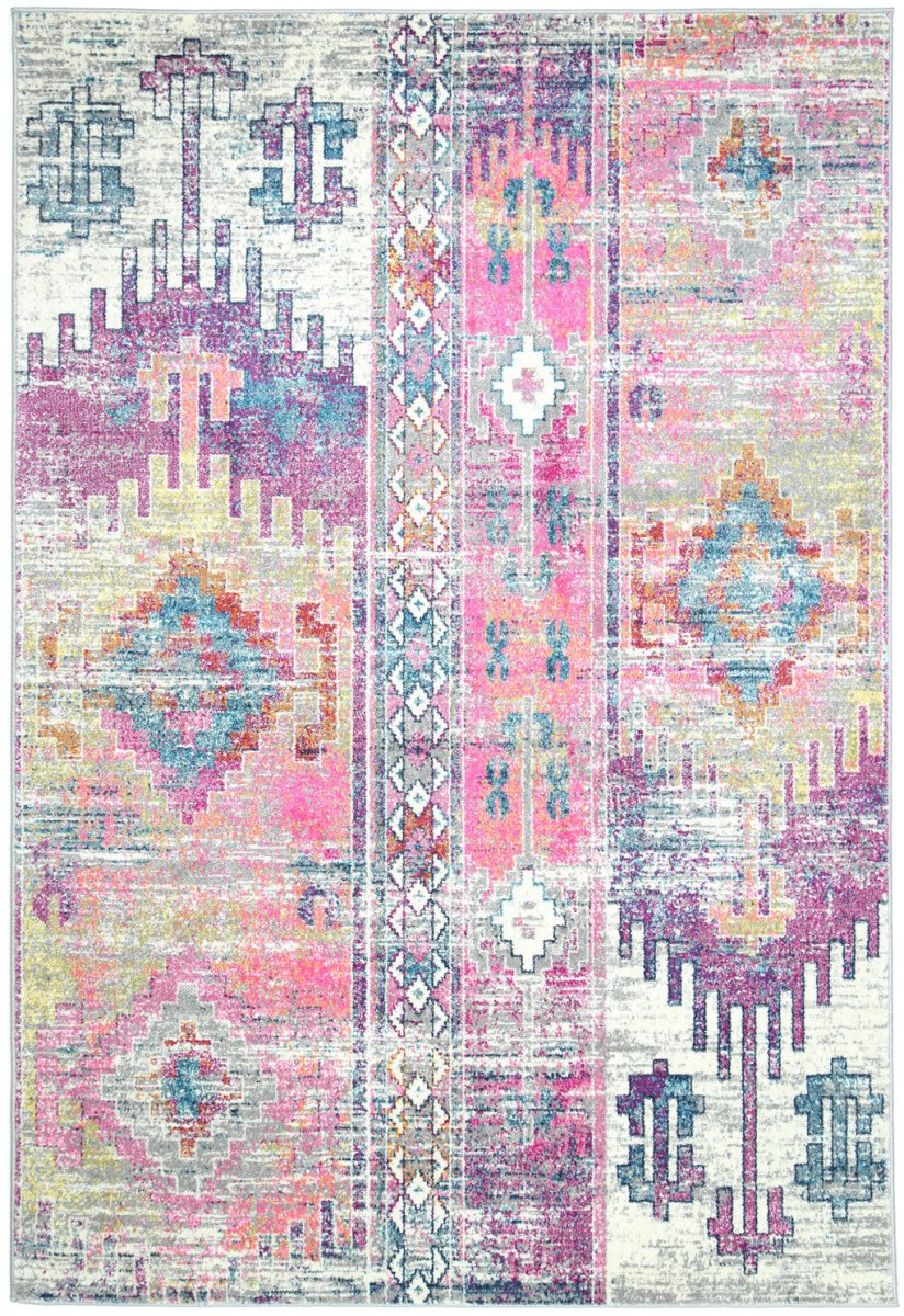 Eclipse Multi Pink Contemporary Rug - Ruggy