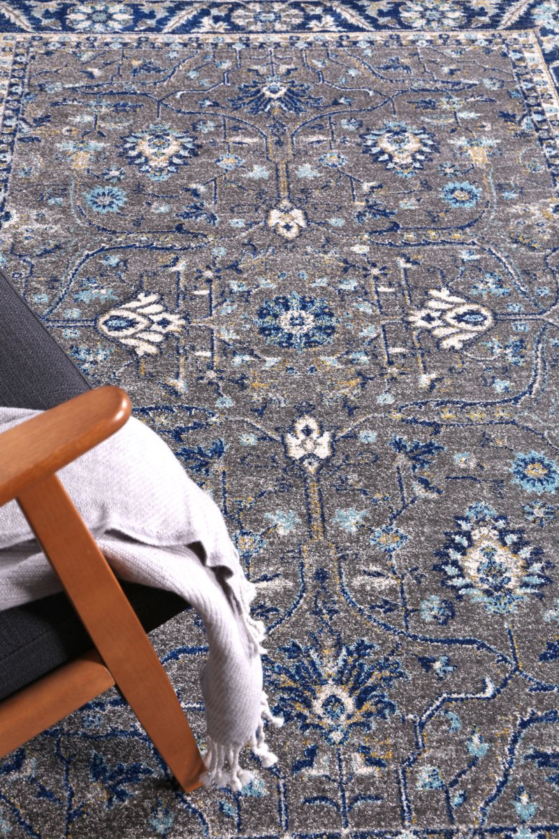 Eclipse Navy Blue Oriental Rug - Ruggy