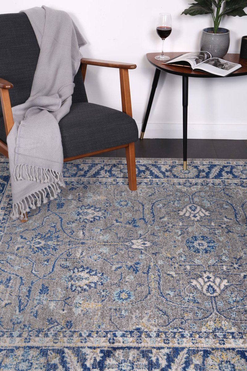 Eclipse Navy Blue Oriental Rug - Ruggy