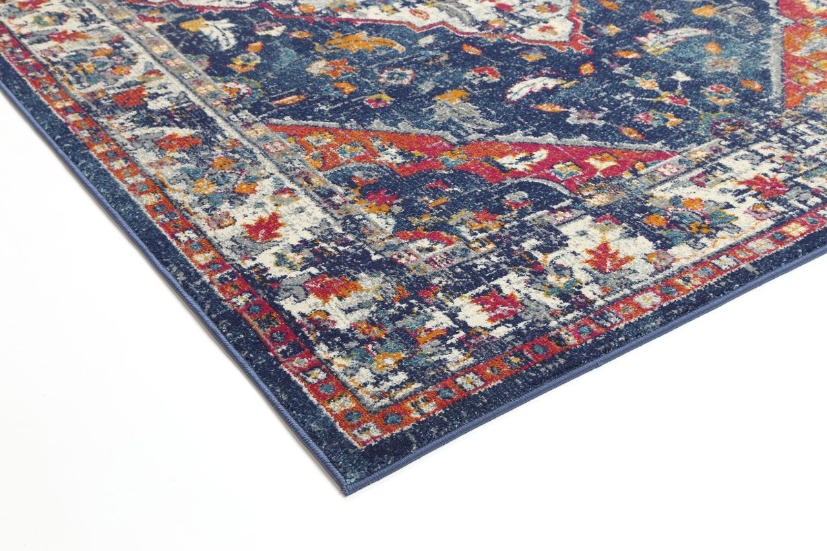 Eclipse Navy Multi Oriental Rug - Ruggy