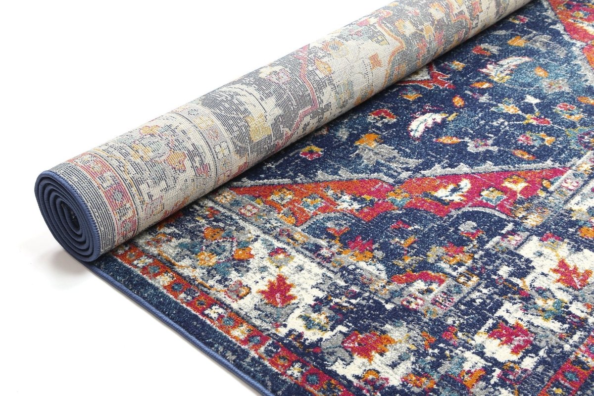 Eclipse Navy Multi Oriental Rug - Ruggy