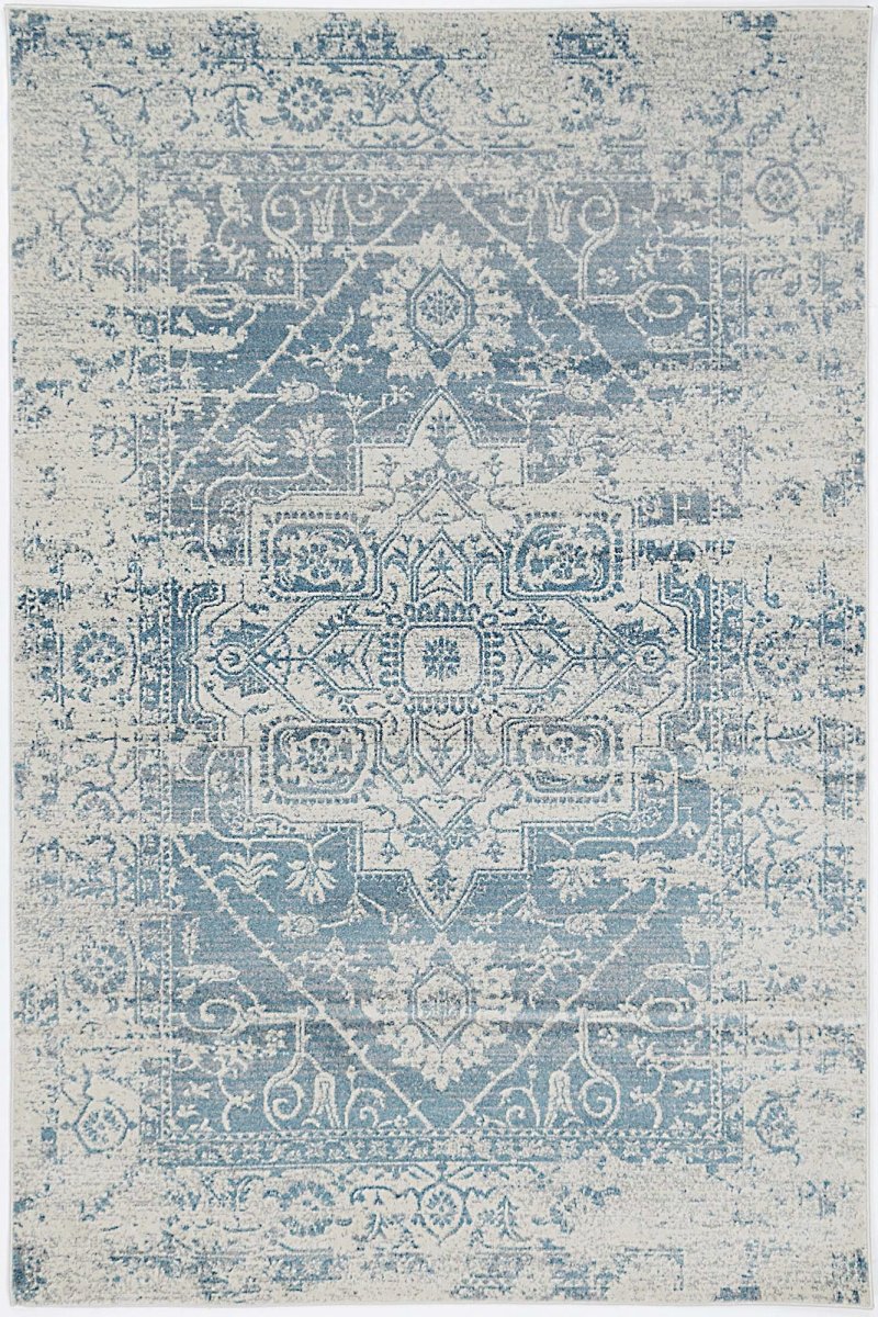 Eclipse Silver Blue Rug - Ruggy