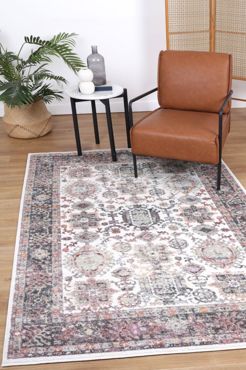 Elegance Border Cream Rug - Ruggy