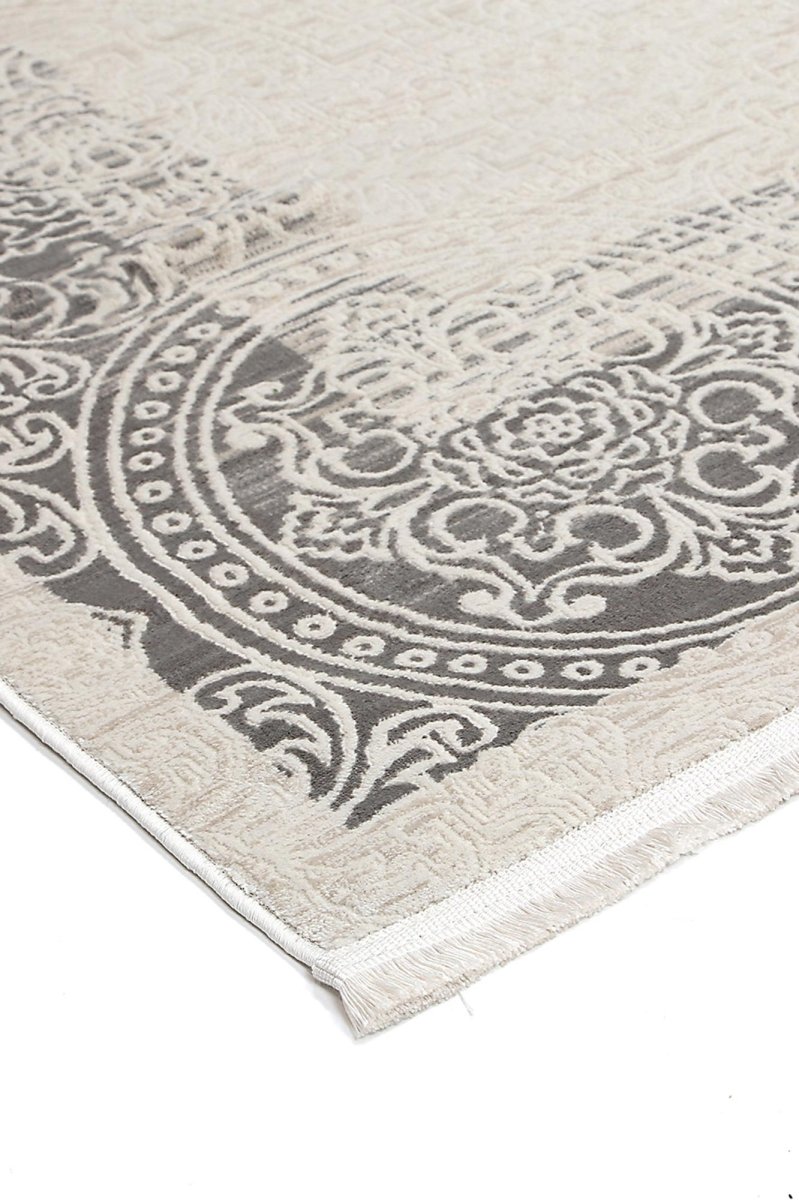 Ethereal Bach Ash Contemporary Rug - Ruggy