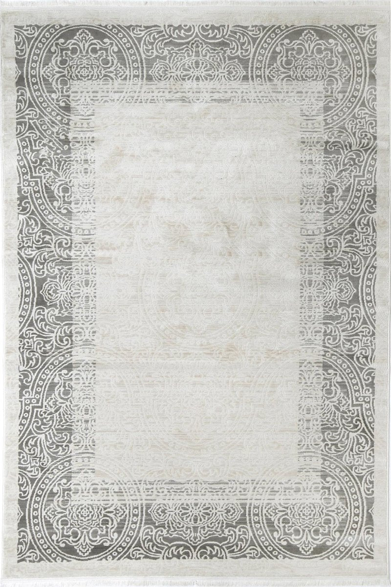 Ethereal Bach Ash Contemporary Rug - Ruggy