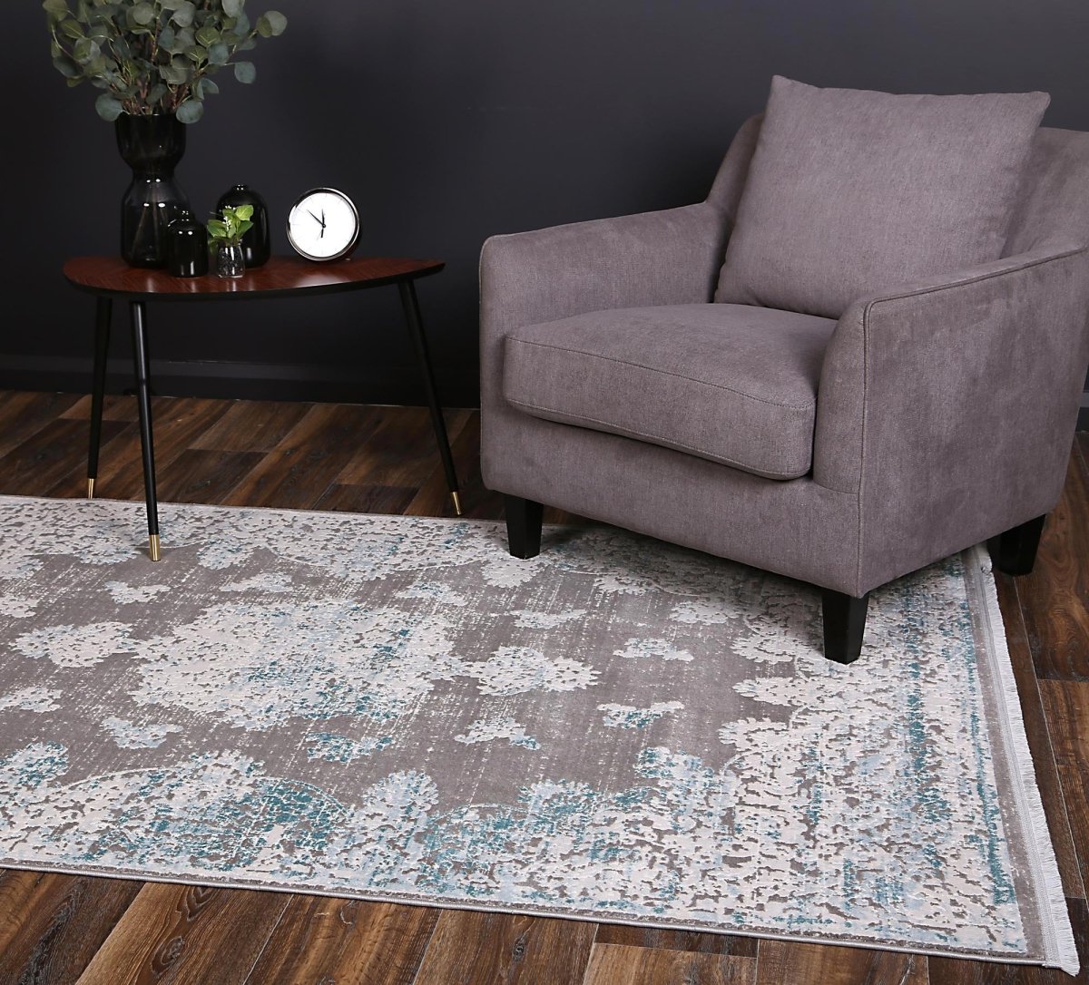 Ethereal Bizet Blue Traditional Rug - Ruggy