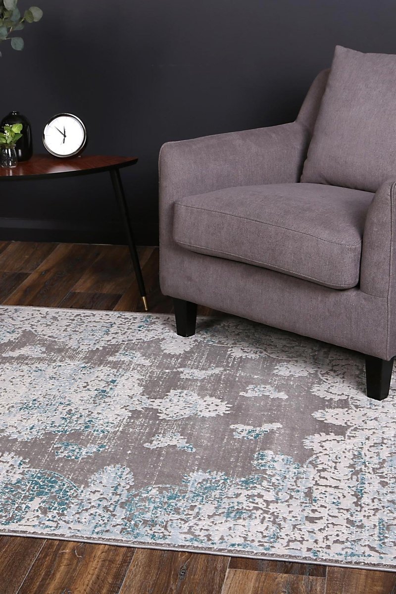 Ethereal Bizet Blue Traditional Rug - Ruggy