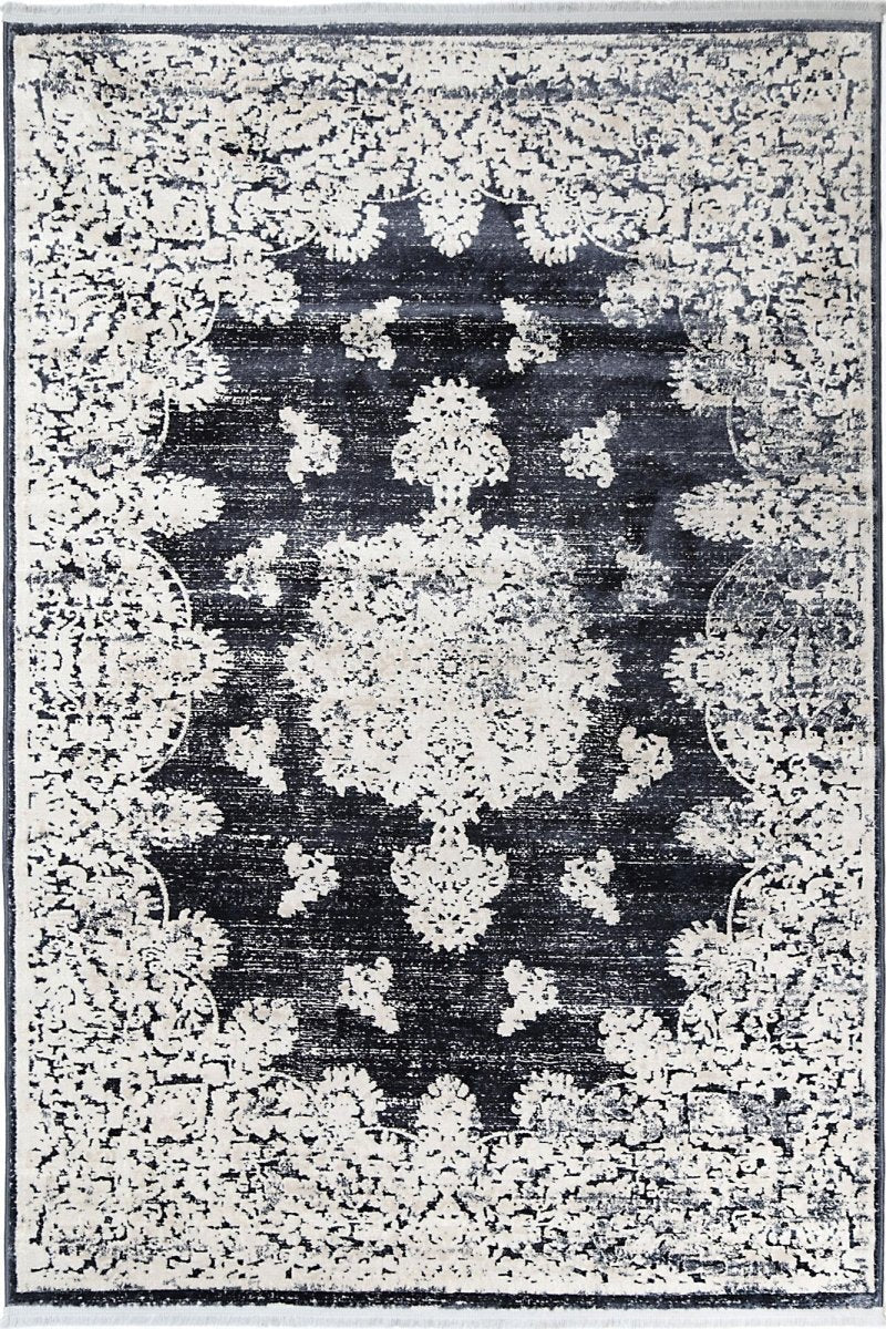 Ethereal Bizet Navy Transitional Rug - Ruggy