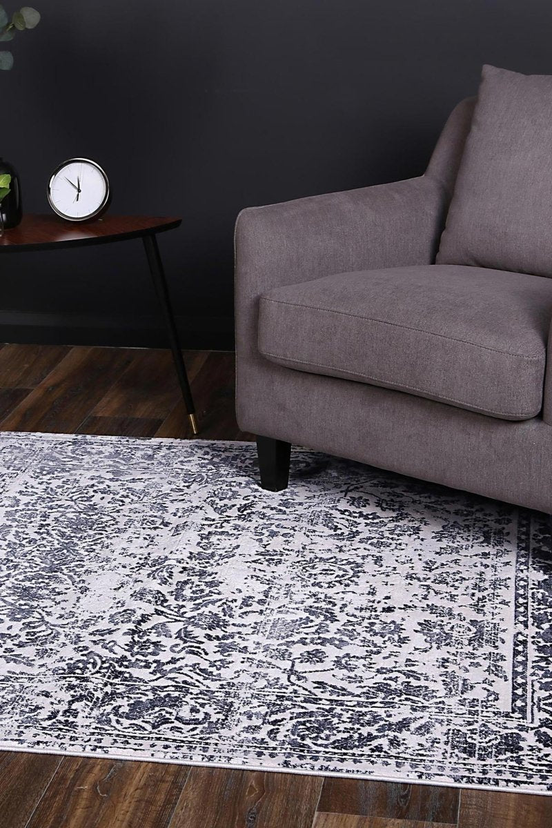 Ethereal Chopin Navy Transitional Rug - Ruggy