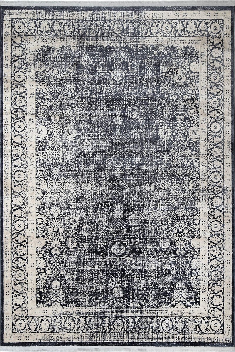 Ethereal Liszt Navy Transitional Rug - Ruggy