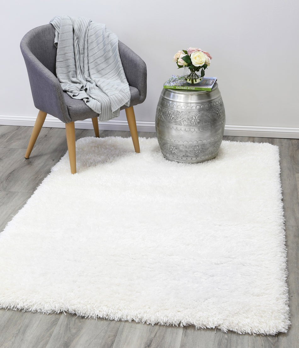 Flokati Super Soft Ultra Thick Shag Rug White - Ruggy