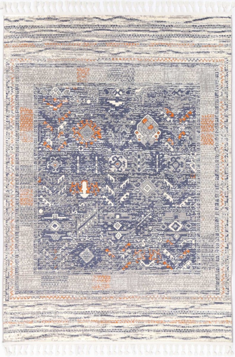 Fusion Rojas Blue/Grey Rug - Ruggy