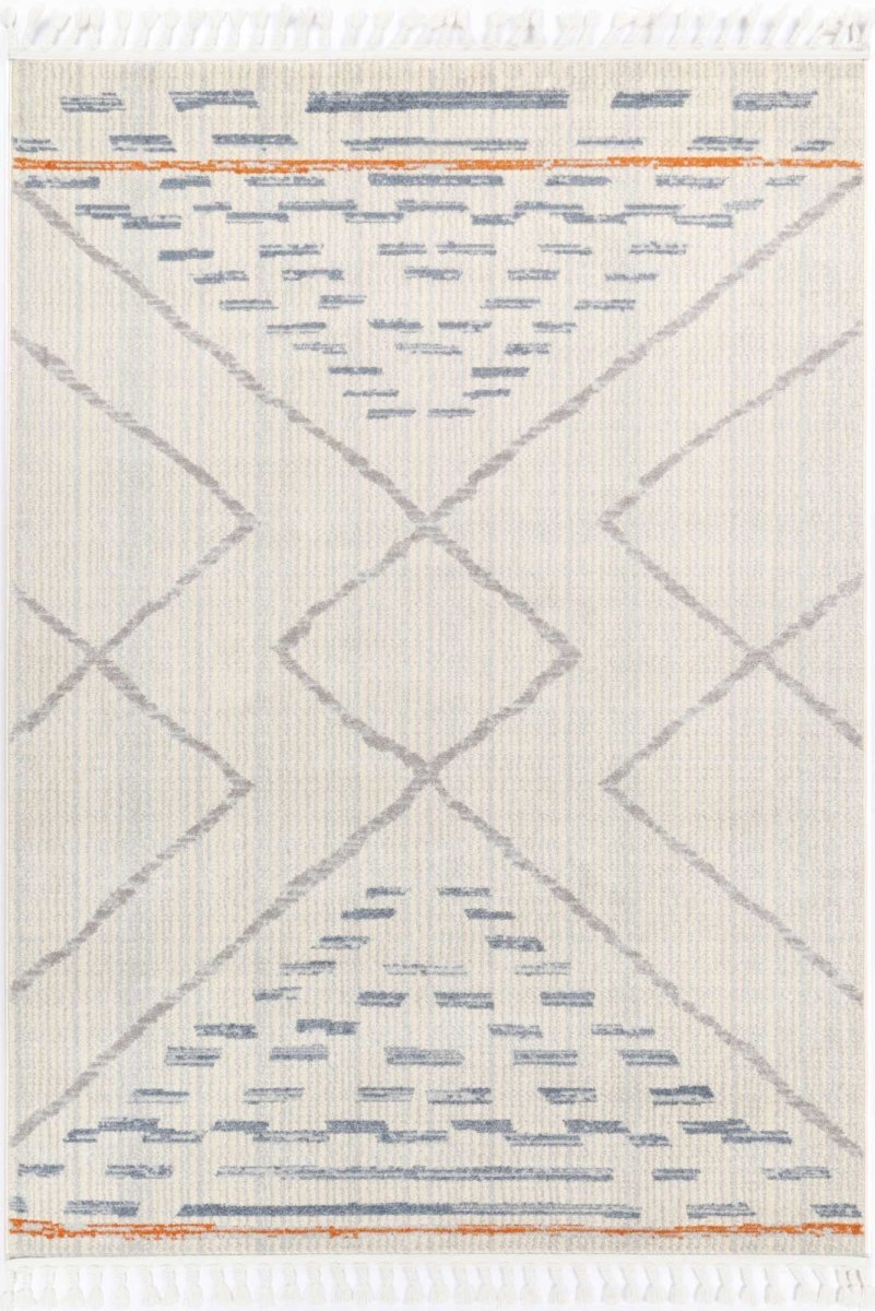 Fusion Tribal Light Grey Rug - Ruggy