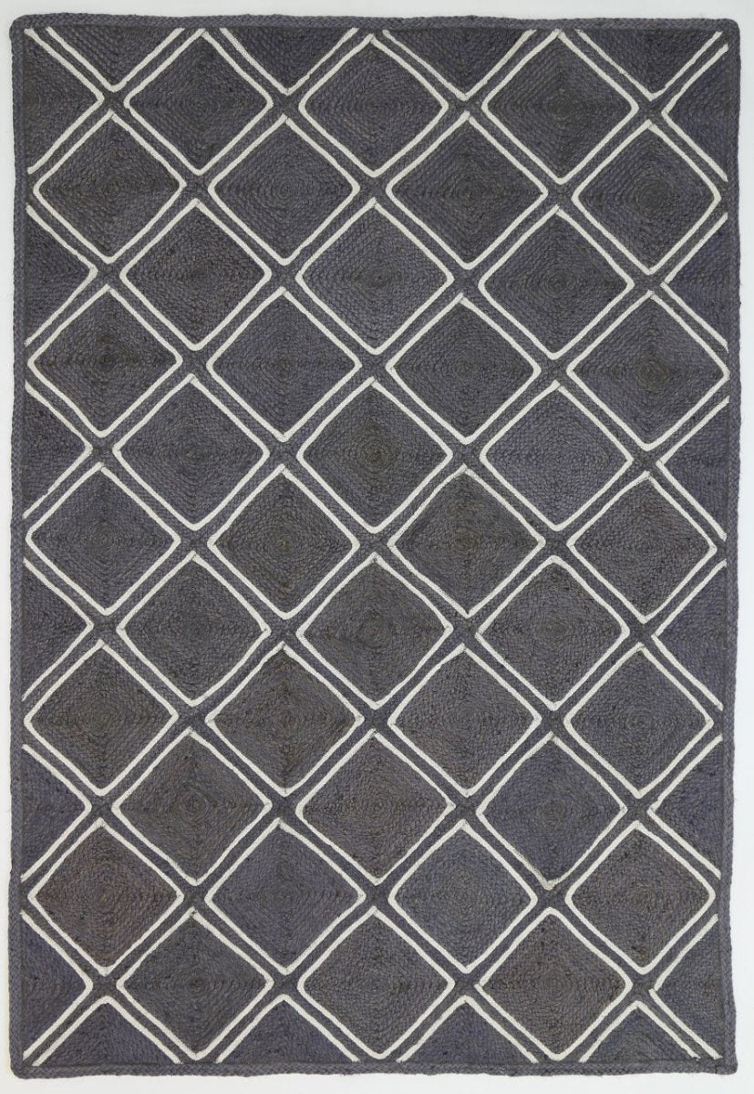 Glamour PARQUETRY GREY (Jute) - Ruggy