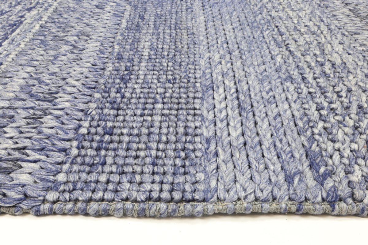 Grace Blue Wool Blend Rug - Ruggy