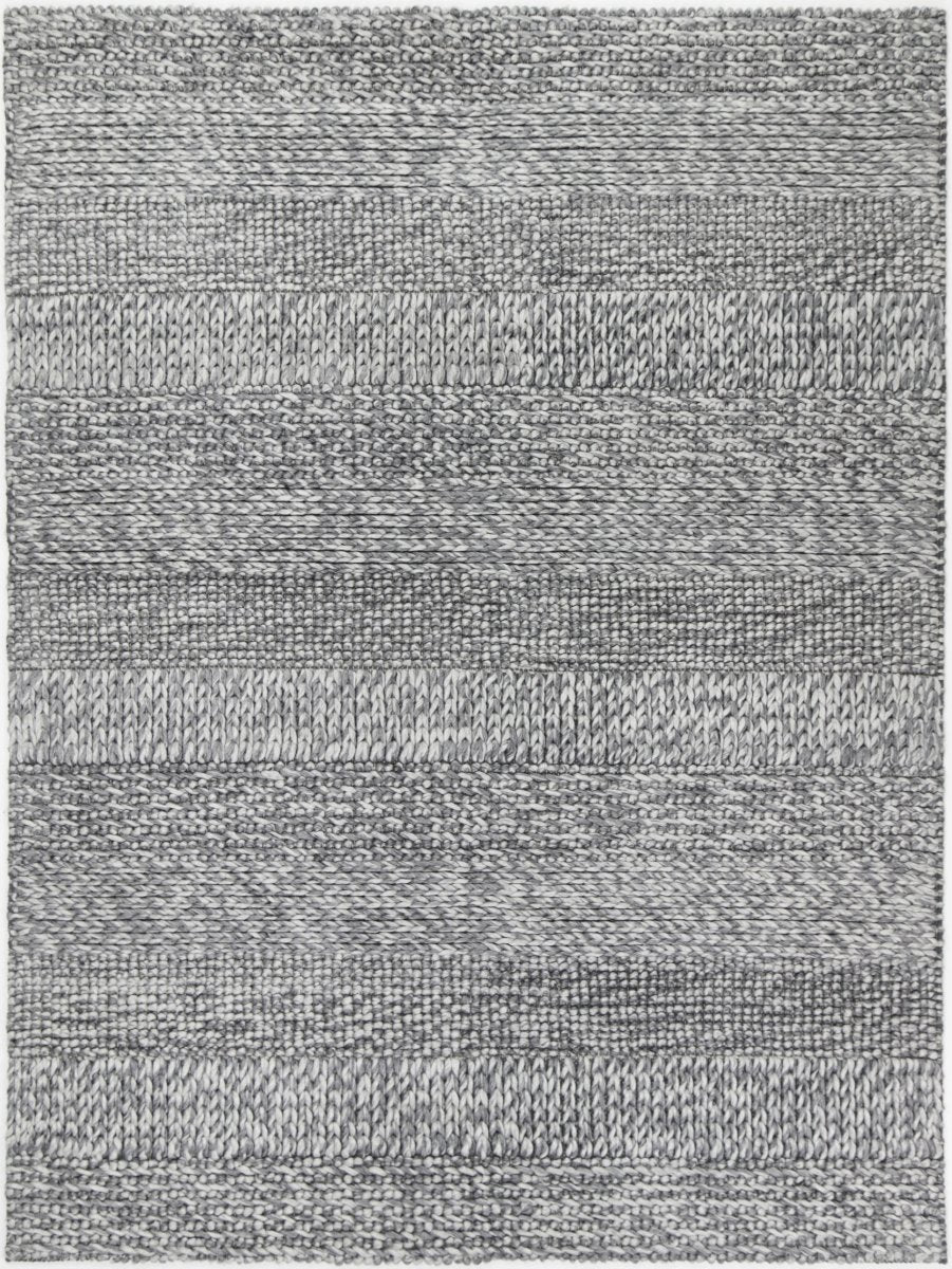 Grace Charcoal Wool Blend Rug - Ruggy