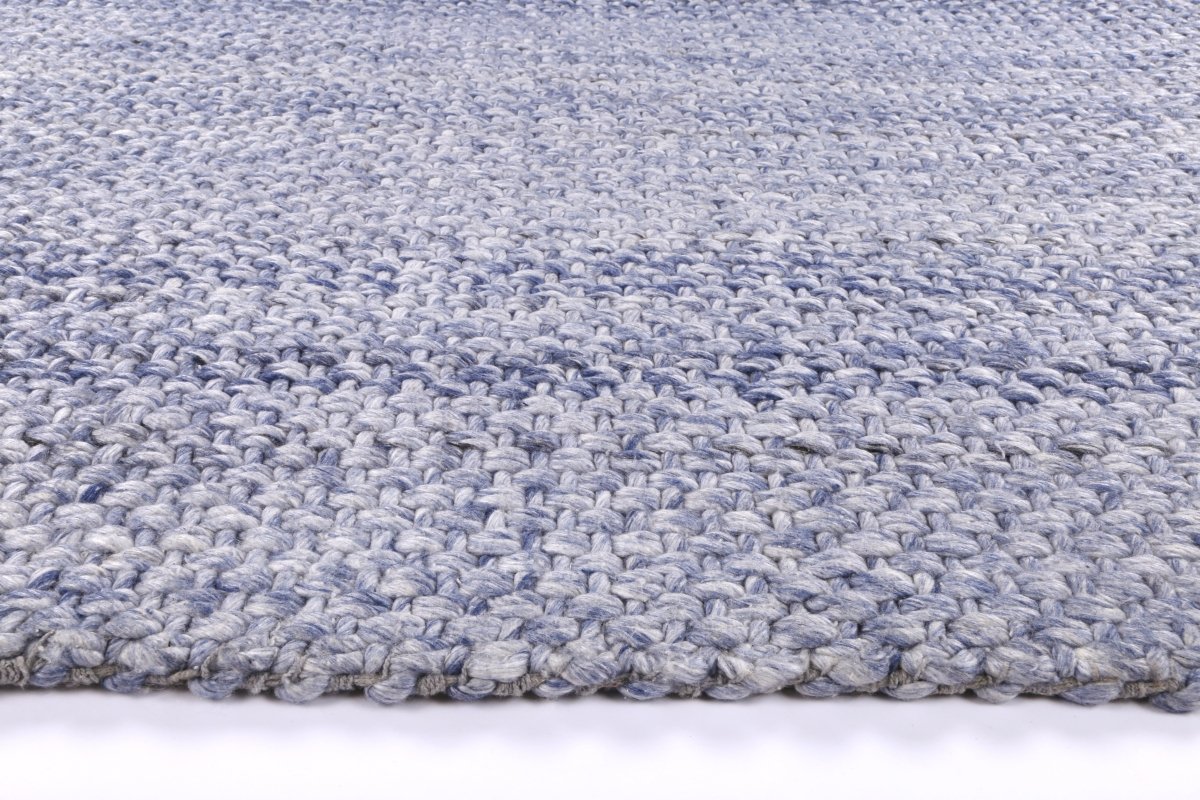 Grace Chignon Blue Wool Blend Rug - Ruggy