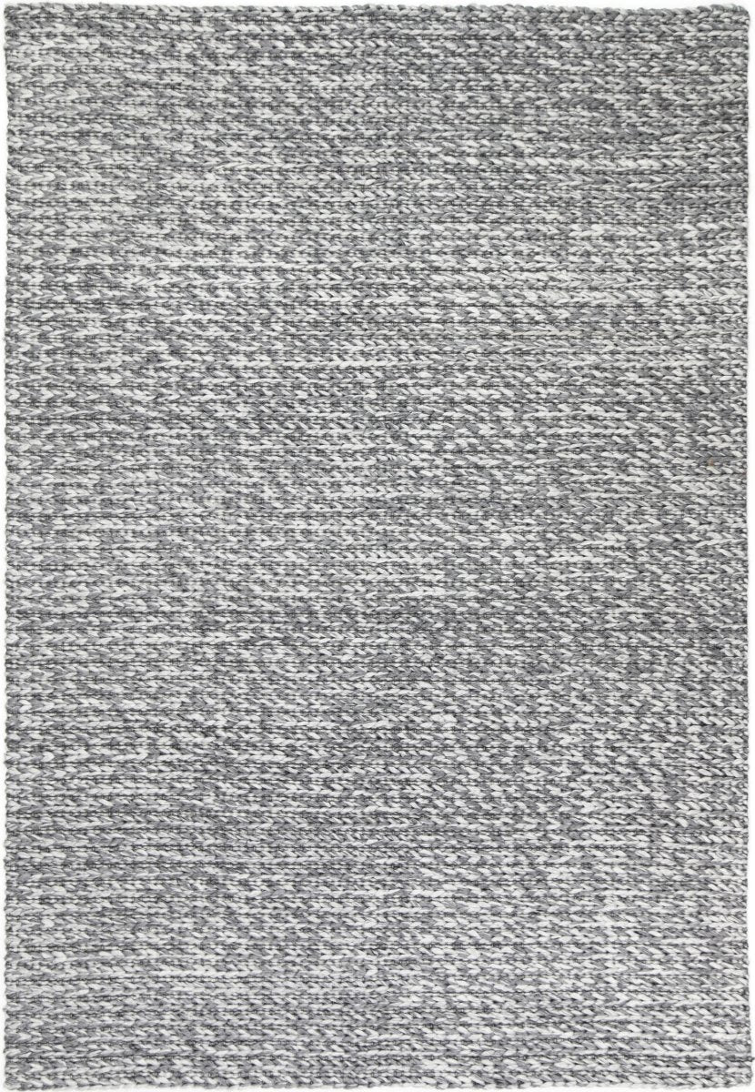 Grace Cue Charcoal Wool Blend Rug - Ruggy