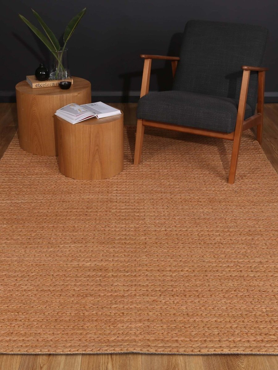 Grace Cue Copper Wool Blend Rug - Ruggy