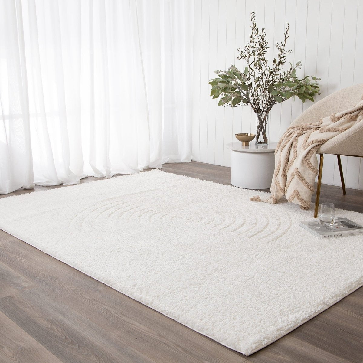 HAY SHAGGY RUG / L200 x W140 (クリーム) Shaggy Rugs | Fluffy HAY SHAGGY RUG / L200 x W140 (クリーム) Shaggy Rugs | Fluffy