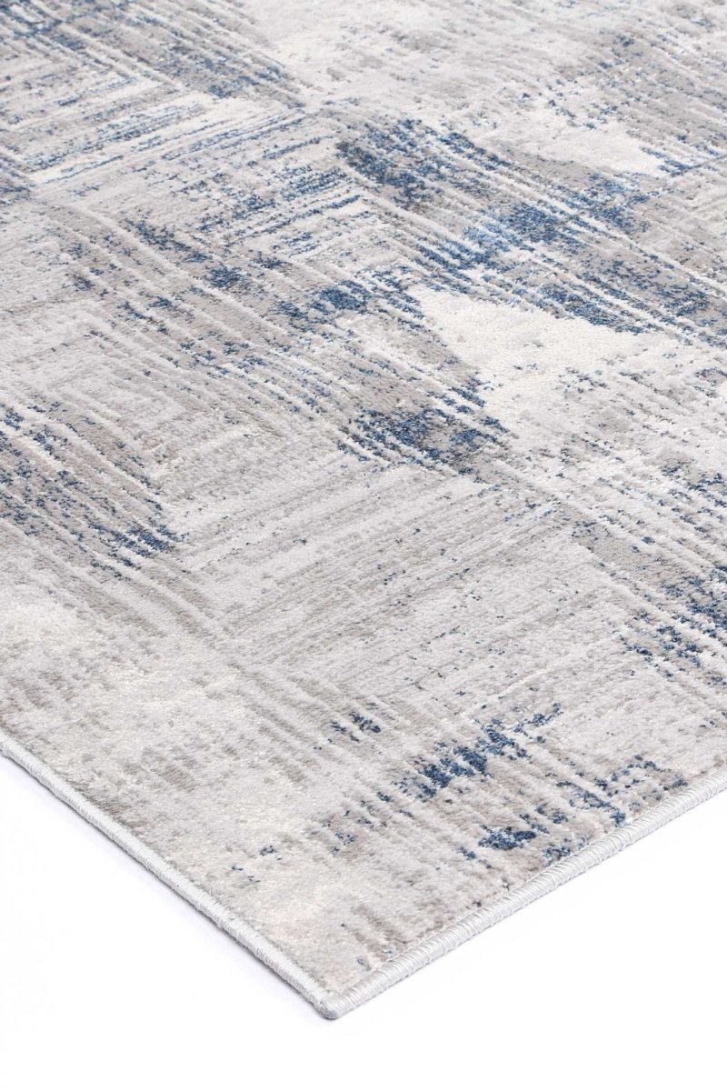 Icon Grey Blue Diamond Rug - Ruggy