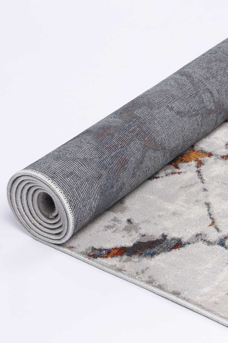 Icon Grey Multi Marble Rug - Ruggy