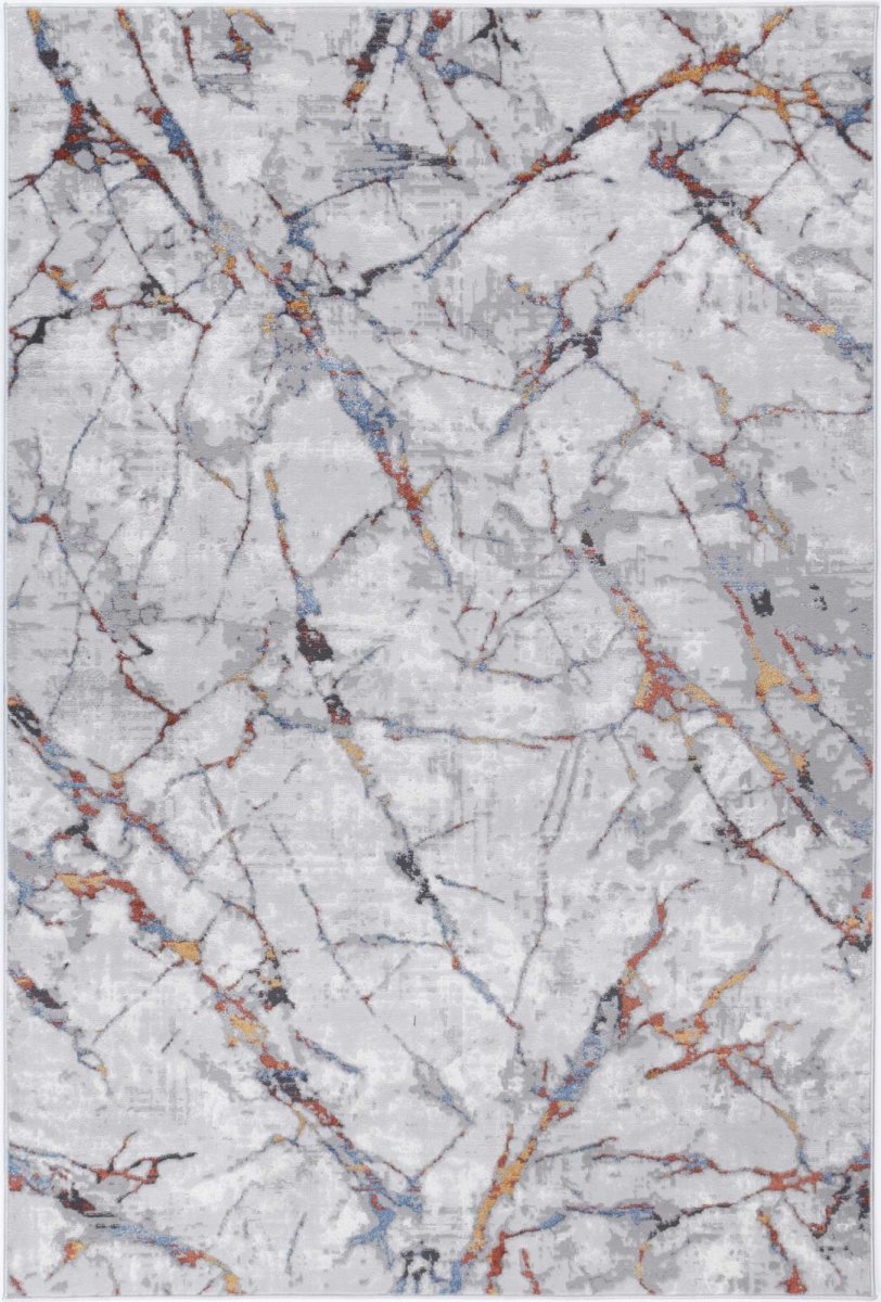 Icon Grey Multi Marble Rug - Ruggy