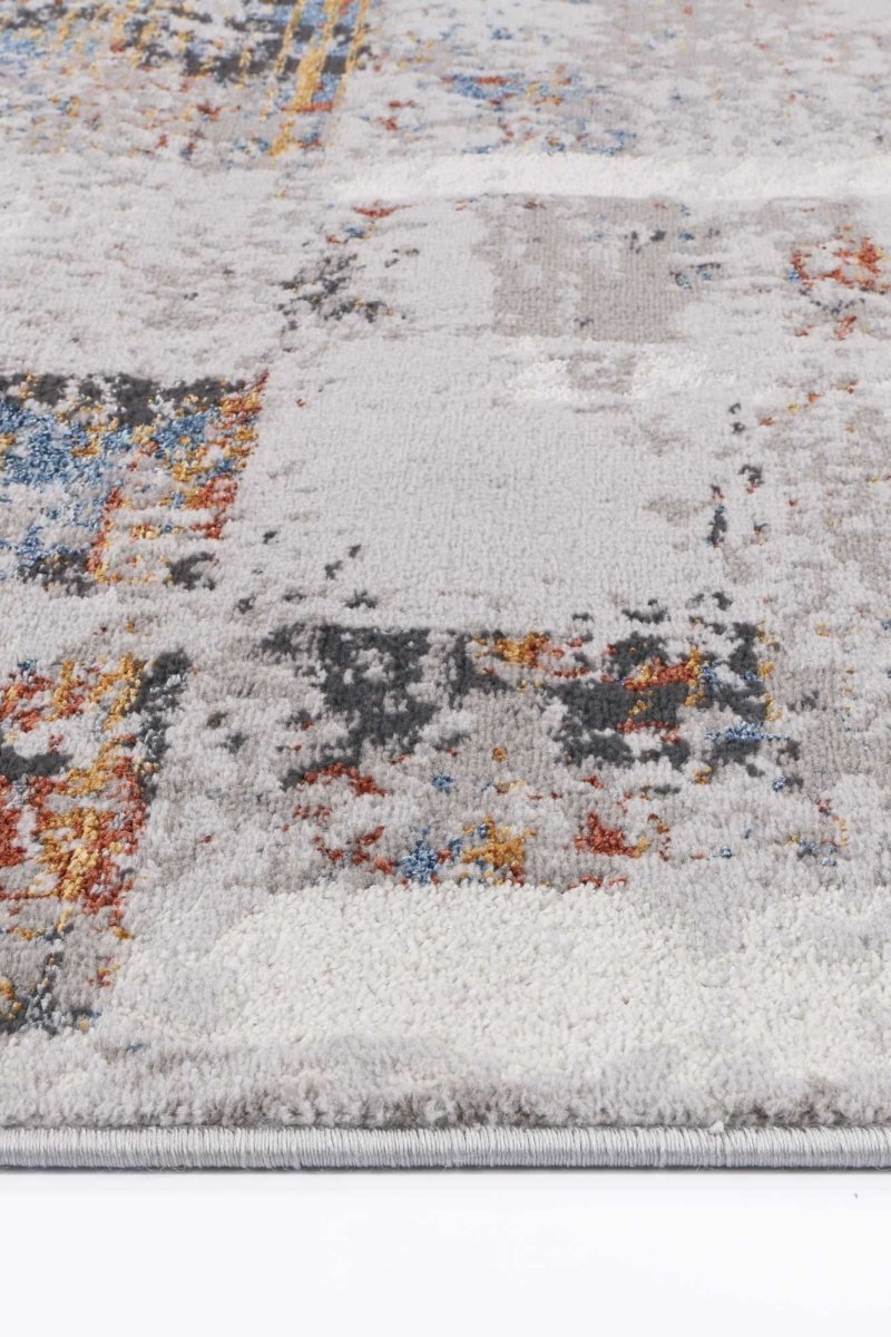 Icon Grey Rust Abstract Rug - Ruggy