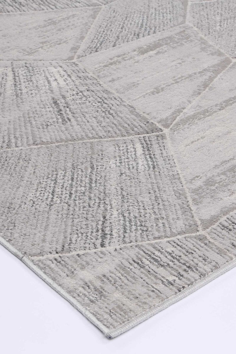 Icon Grey Tiled Geometric Rug - Ruggy