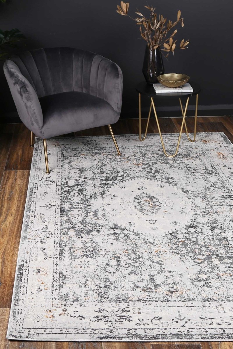 Icon Traditional Grey Rug - Ruggy