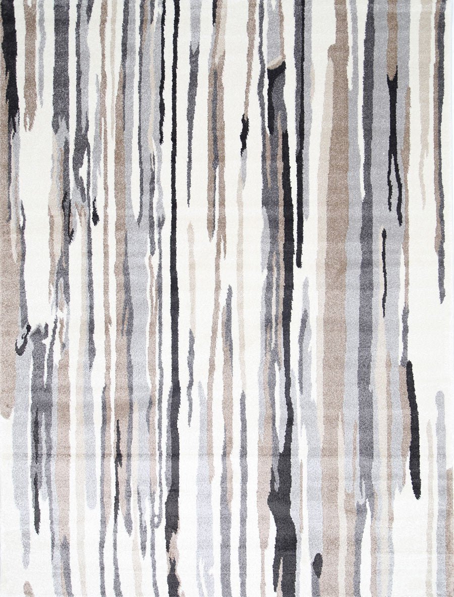 Iris Light Brown Vertical Stripes Rug - Ruggy