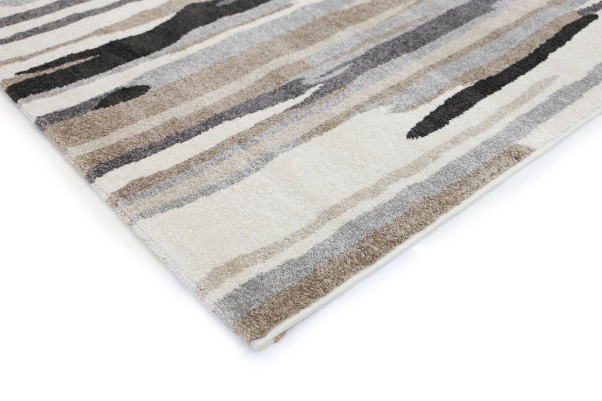 Iris Light Brown Vertical Stripes Rug - Ruggy