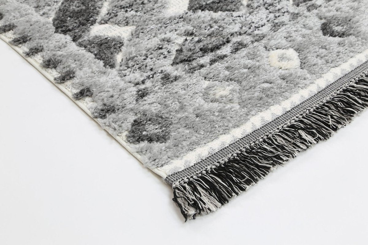 Lace Carved Lines Anthracite Rugs - Ruggy