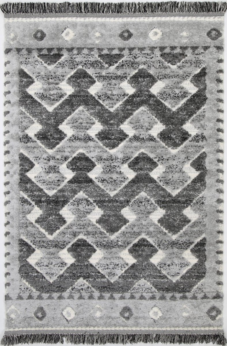 Lace Carved Lines Anthracite Rugs - Ruggy