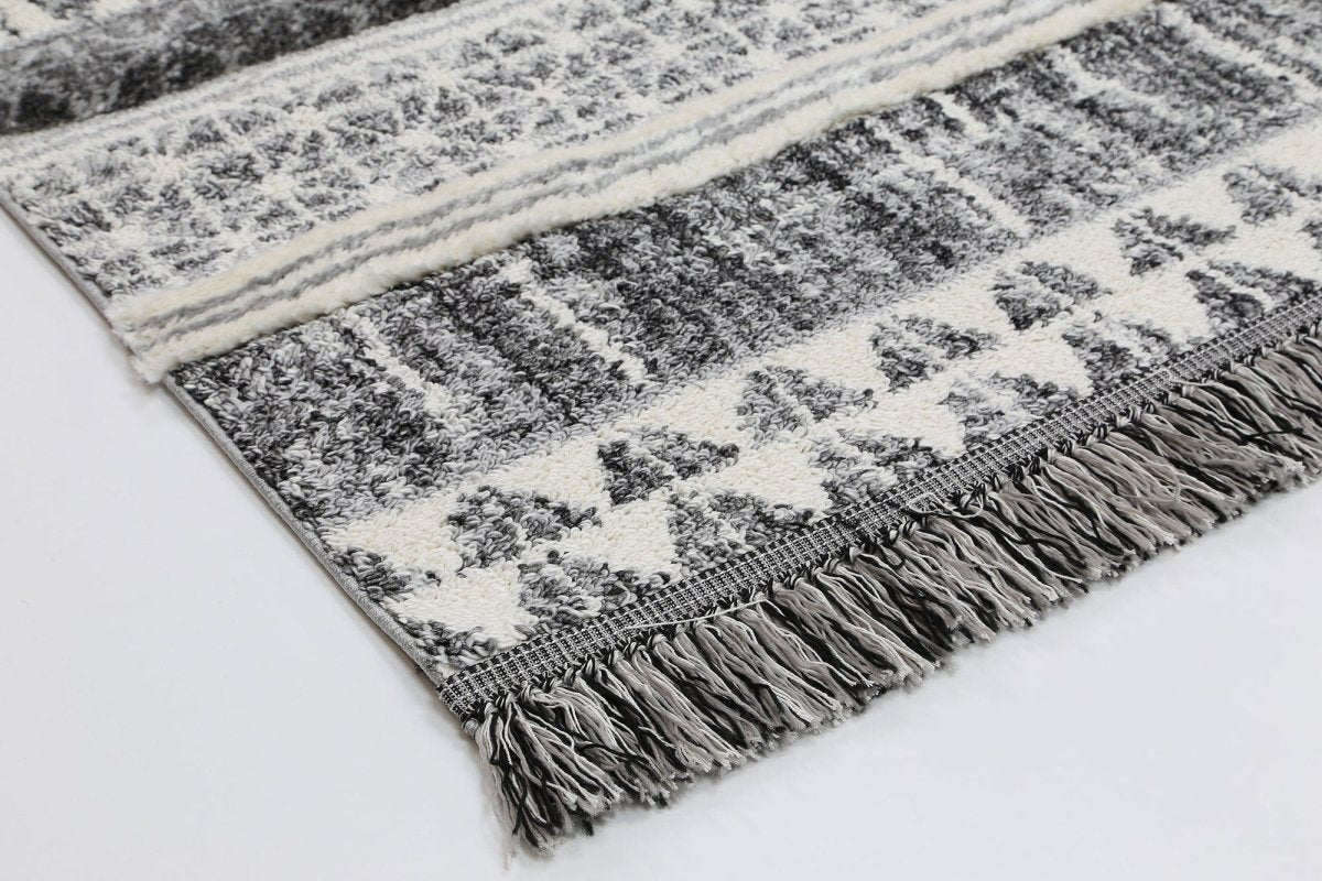 Lace Lines Anthracite Rug - Ruggy