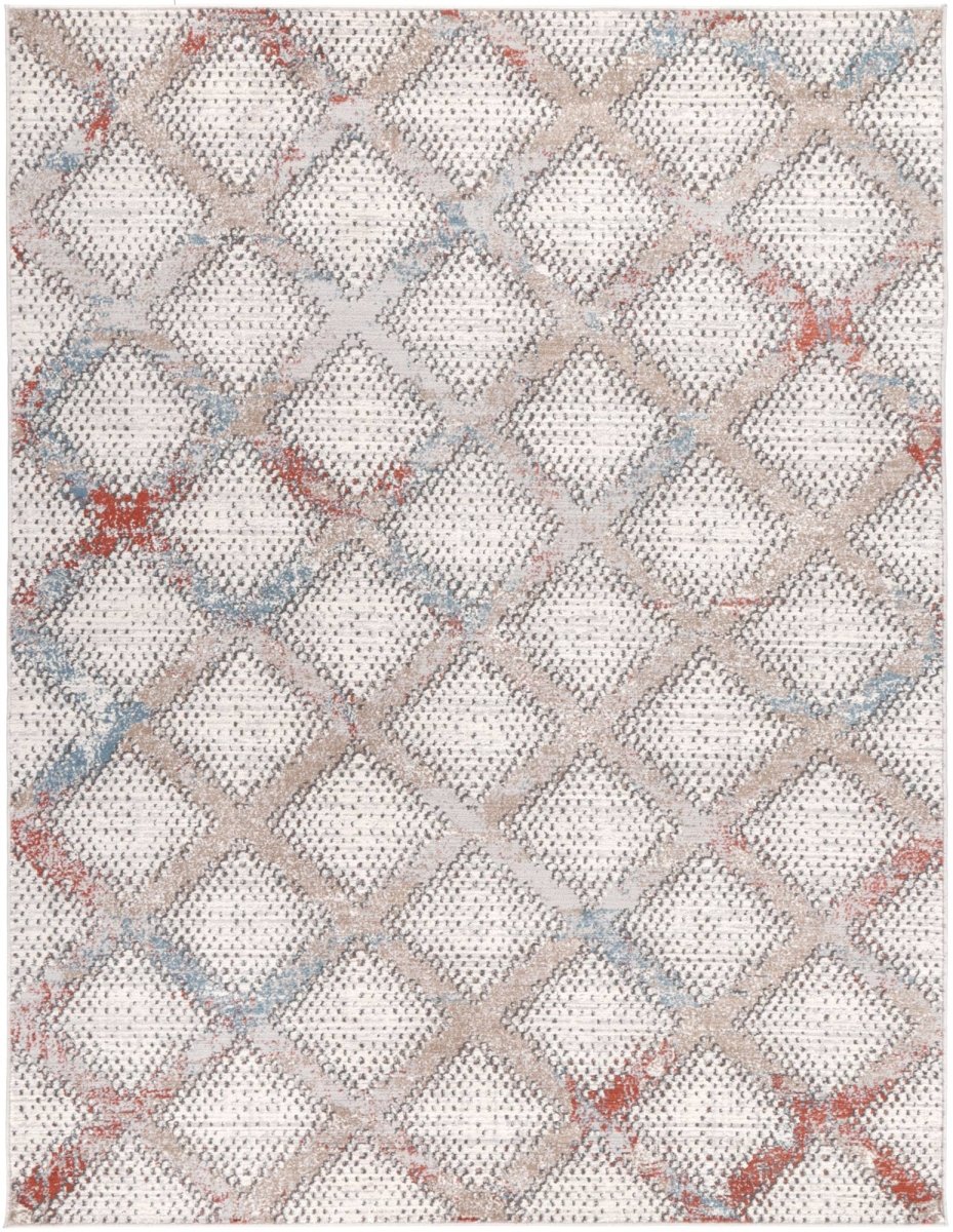 Lagoon Diamond Cream Rug - Ruggy