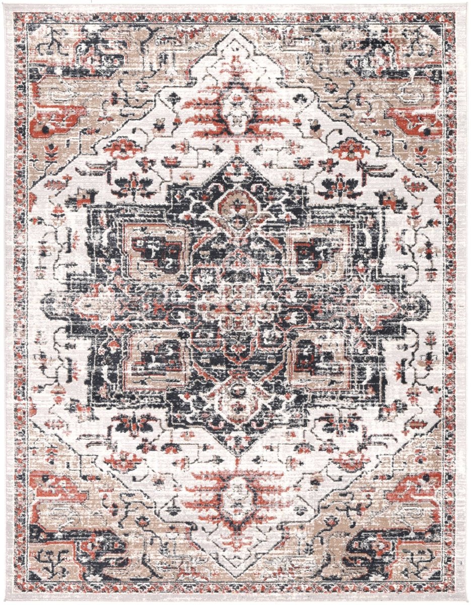 Lagoon Oriental Light Grey Rug - Ruggy