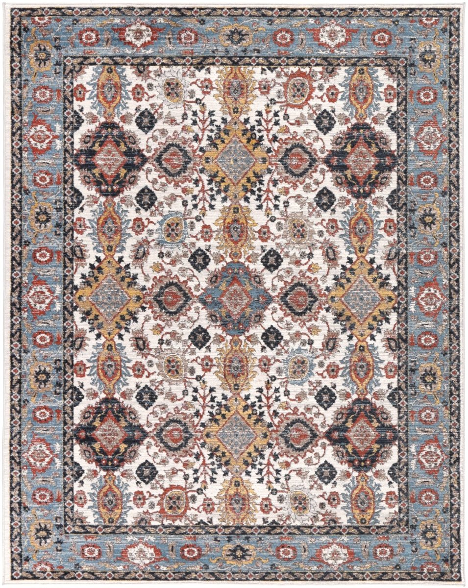 Lagoon Transitional Cream Grey Rug - Ruggy