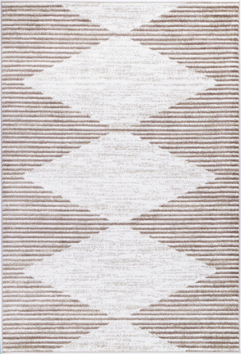 Limerence Abstract Diamond Latte Rug - Ruggy