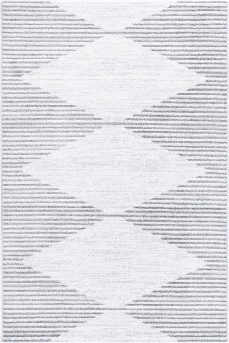 Limerence Abstract Diamond Silver Rug - Ruggy