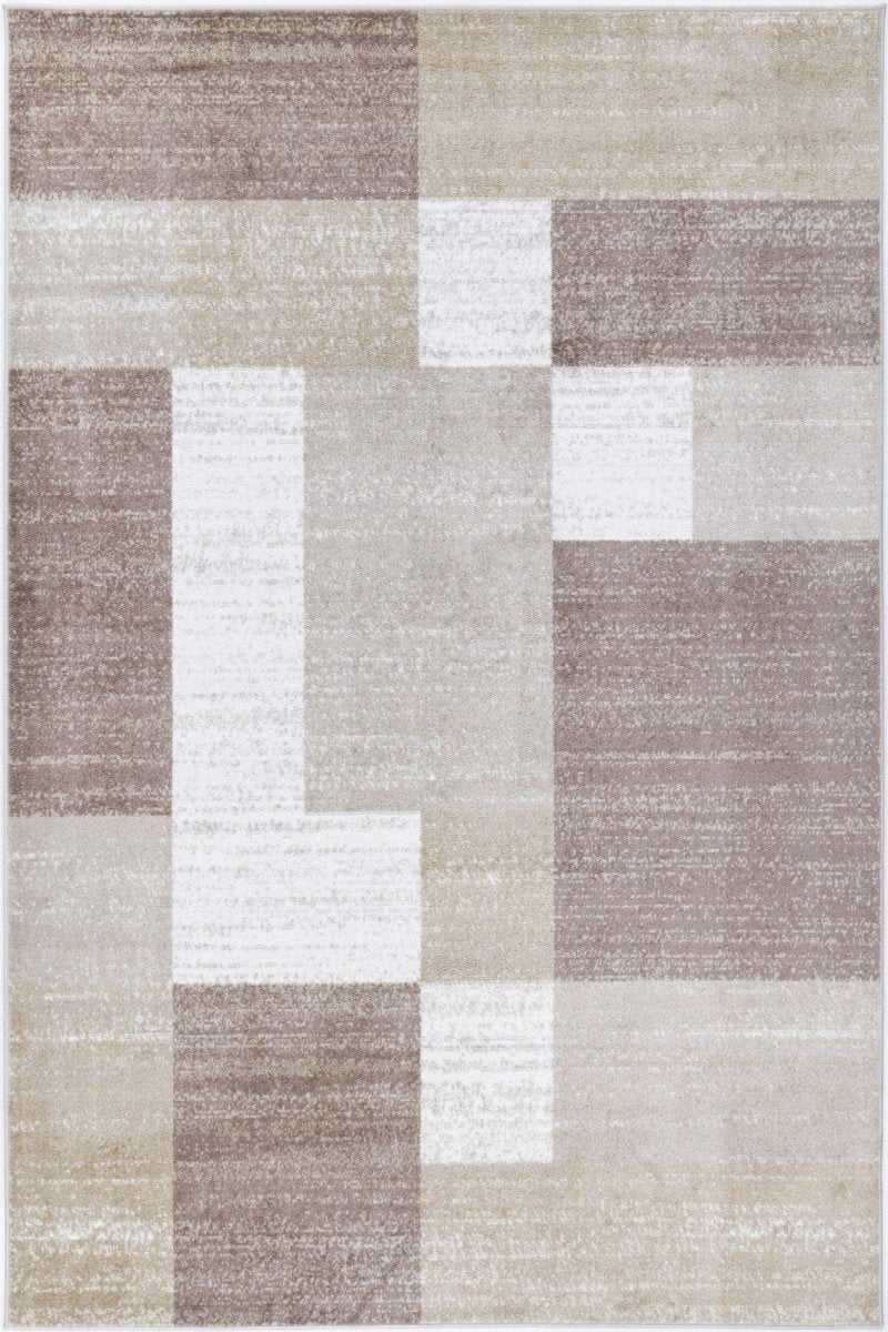 Limerence Abstract Geometric Beige Rug - Ruggy