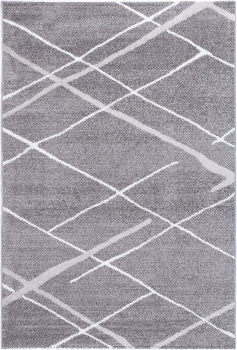 Limerence Abstract Stripe Grey Rug - Ruggy