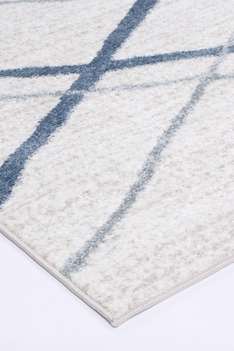 Limerence Abstract Stripe Light Blue Rug - Ruggy