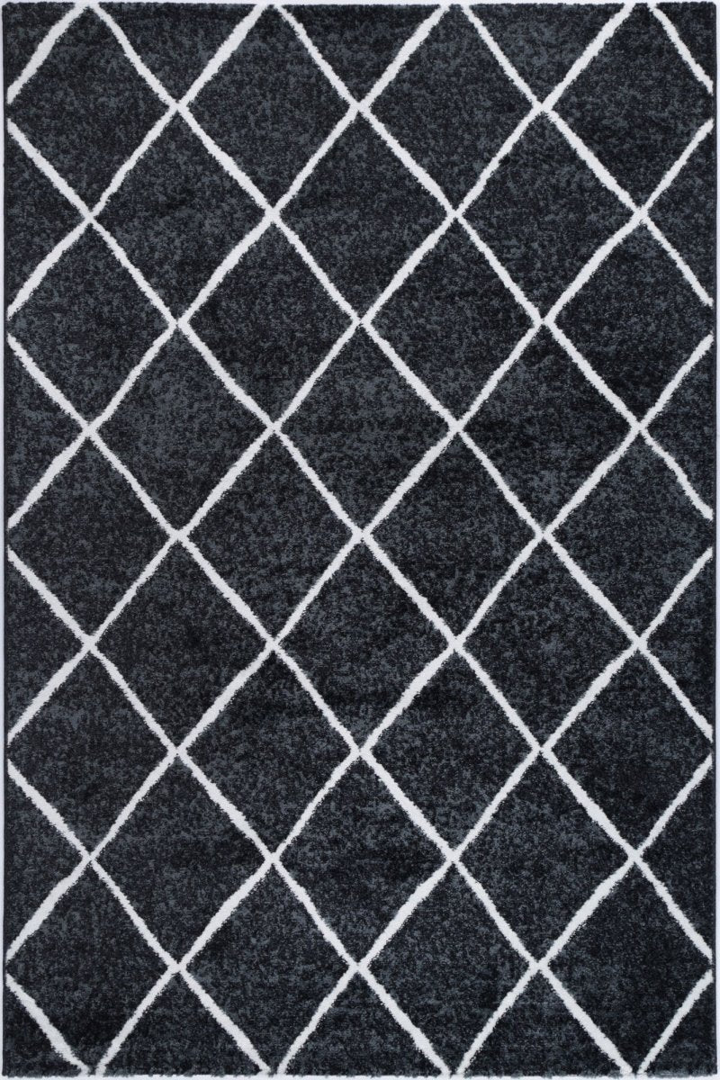 Limerence Diamond Charcoal Rug - Ruggy