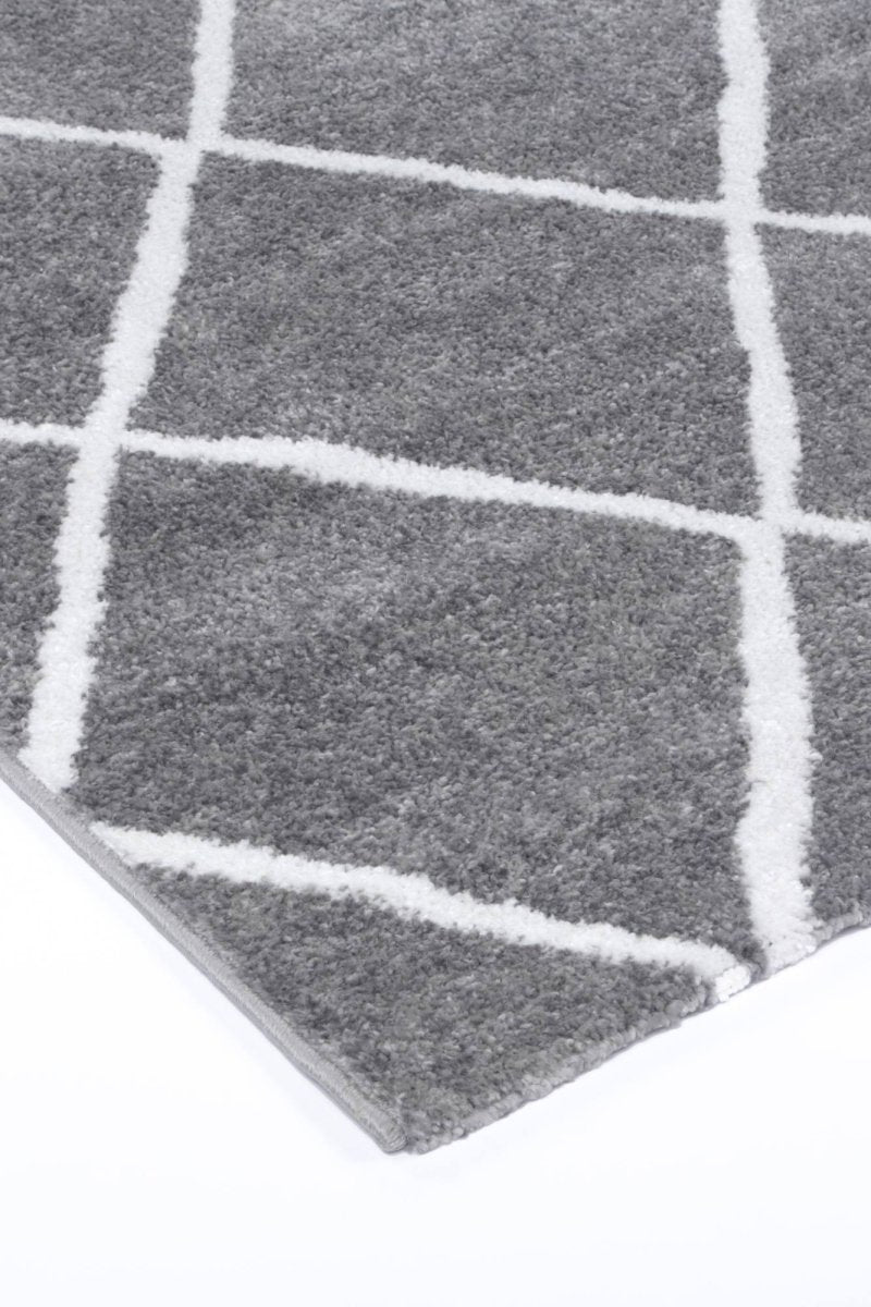 Limerence Diamond Grey Rug - Ruggy