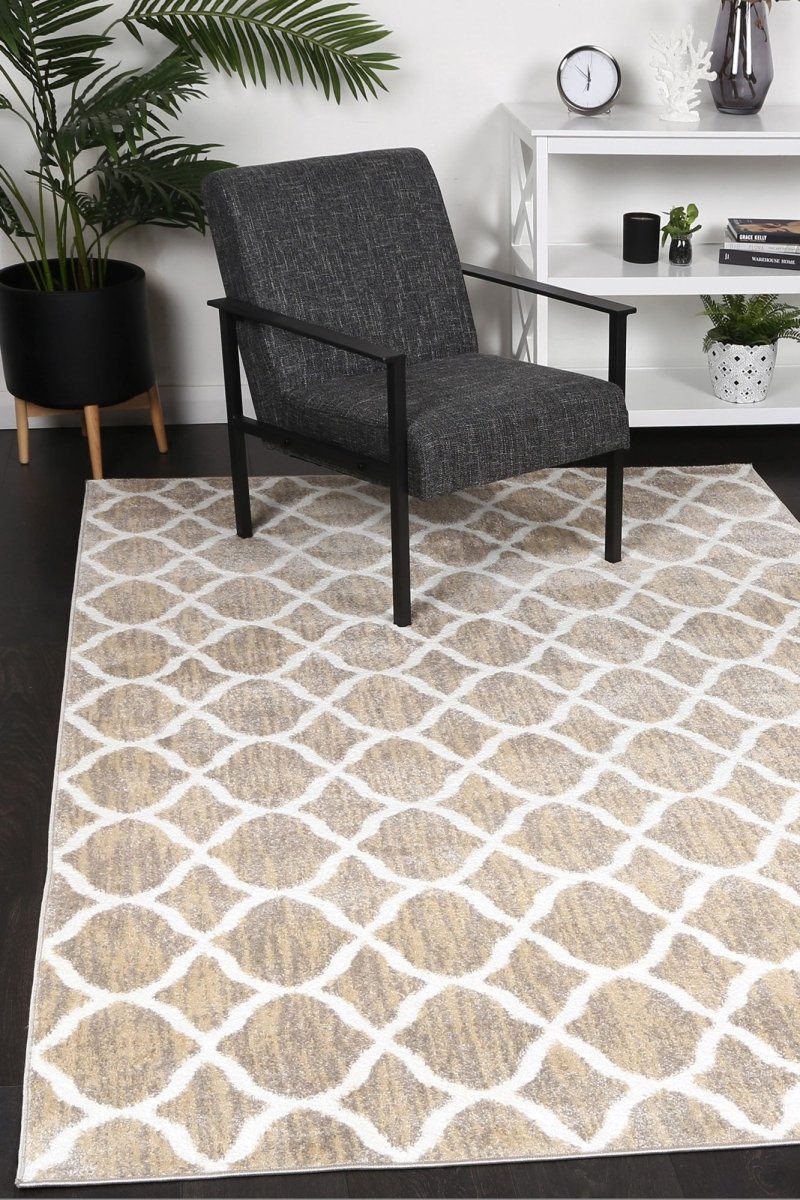 Limerence Lattice Latte Rug - Ruggy