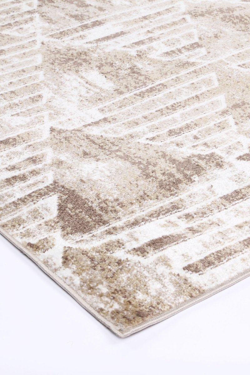 Limerence Transitional Geometric Latte Rug - Ruggy