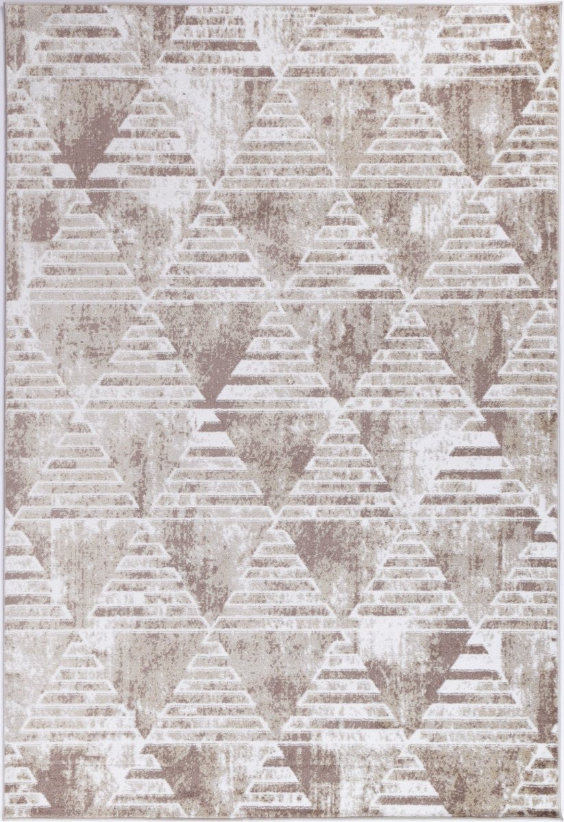 Limerence Transitional Geometric Latte Rug - Ruggy