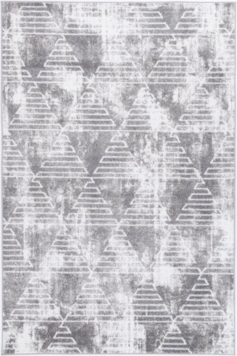 Limerence Transitional Geometric Silver Rug - Ruggy