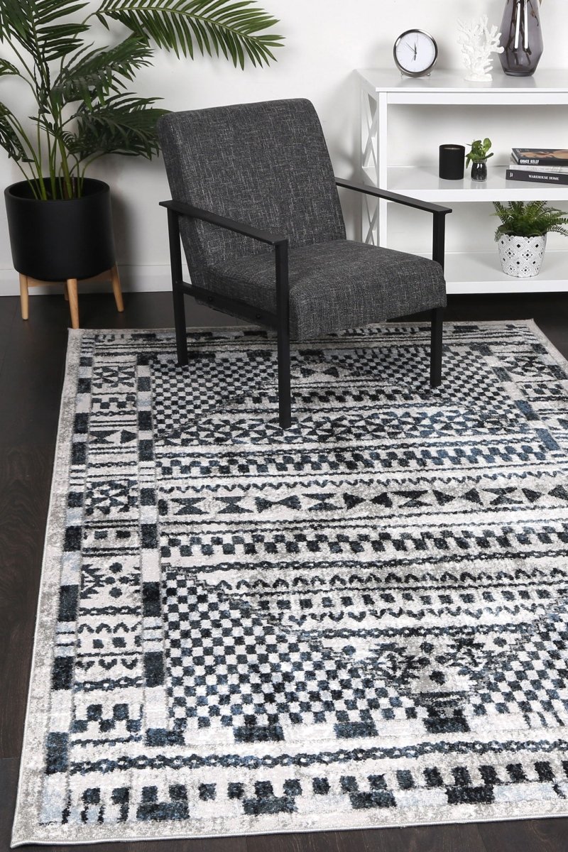 Limerence Tribal Blue Rug - Ruggy